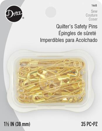 1-1/2in Quilters Brass Safety Pins