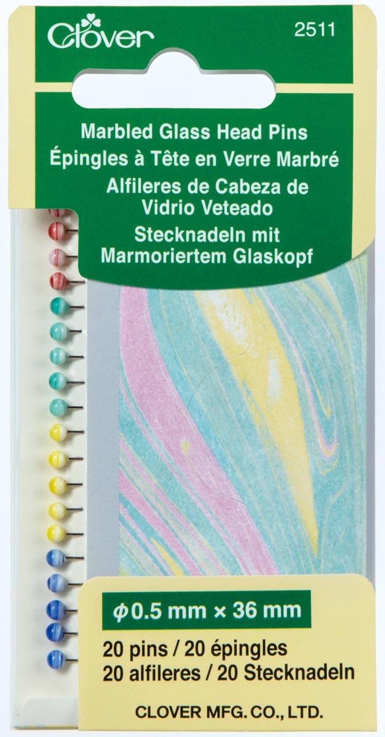 MARBLED GLASS HEAD PINS