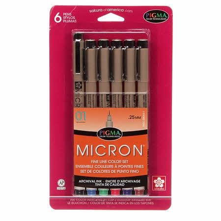 PIGMA PEN 6 COLORS 30063