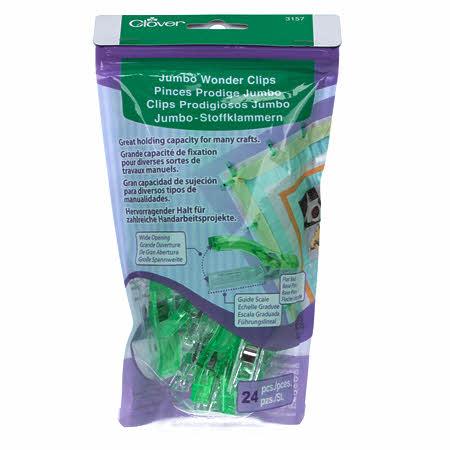 JUMBO WONDER CLIPS GREEN 24 CT 3157CV