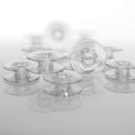 PLASTIC BOBBINS 10 PACK GREY 820921096