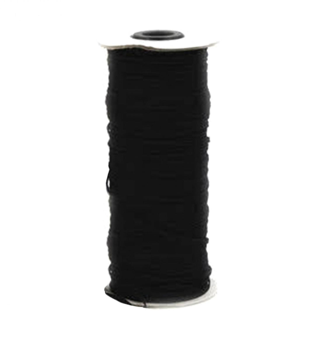 BLACK FLAT ELASTIC 1/4" - Sold by the Yard