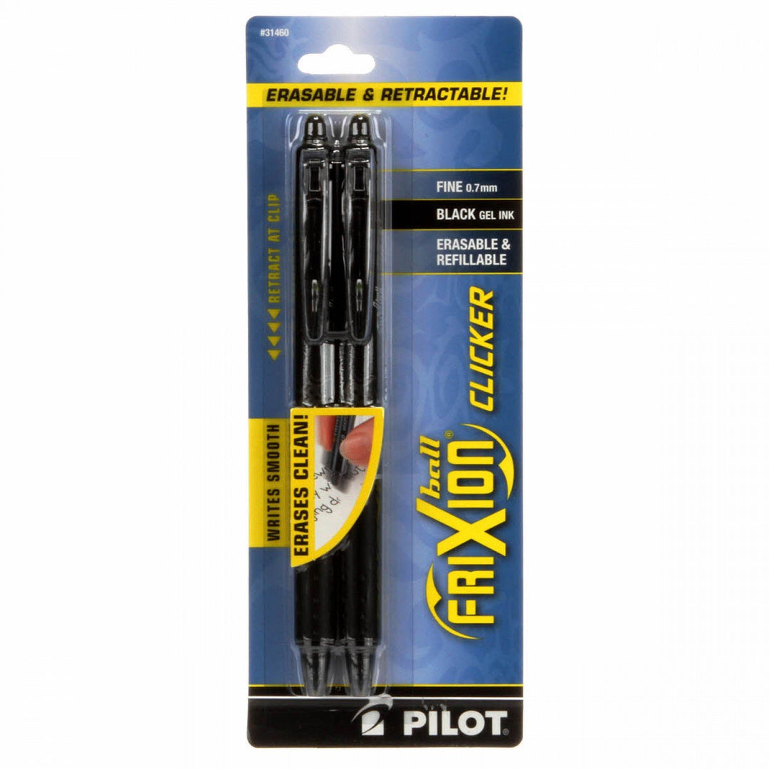 Frixion Clicker Pen Black Fine Point 0.7mm 2pk   FXCC2BLKF