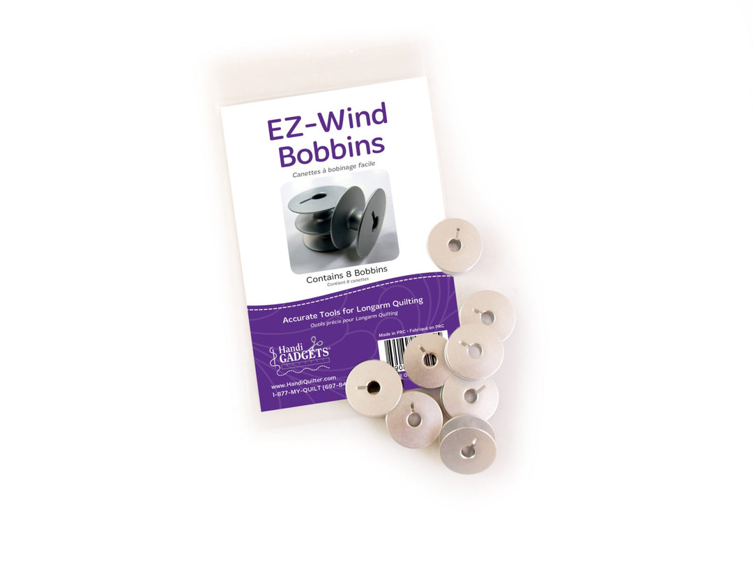HQ EZ-Wind Slotted M-Class Bobbins for Longarm Machines - 8pk