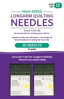 HQ Longarm Needles - High-Speed Sharp Point Sz10/12 134MR-2.5 - 20ct