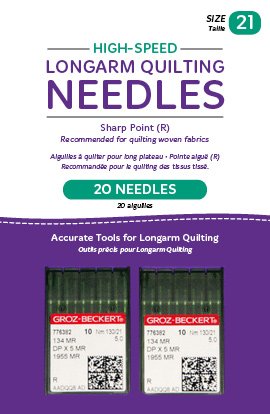 HQ Longarm Needles - High-Speed Sharp Point Sz130/21 134MR-5 - 20ct