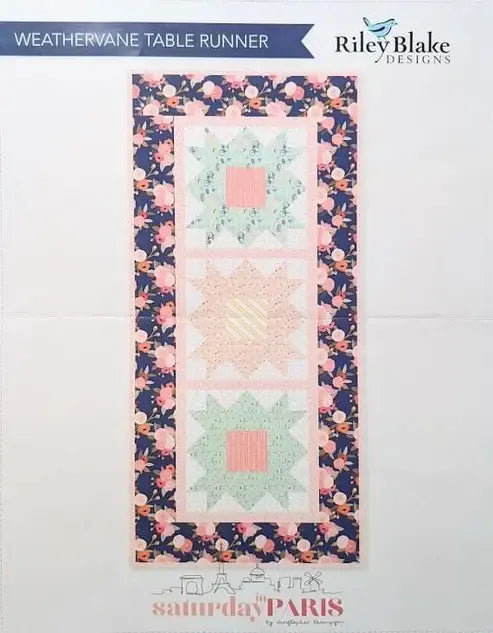 Weathervane Table Runner Project Kit featuring Saturday In Paris - Baby Lock & Riley Blake Exclusive