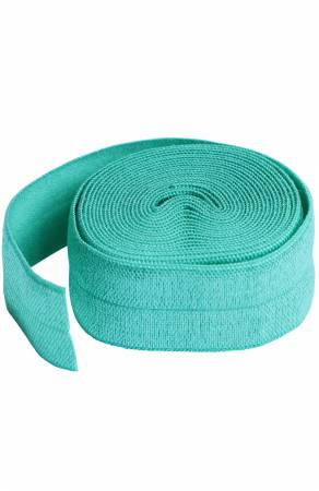 FOLD-OVER ELASTIC 3/4" - 2YD TURQUOISE