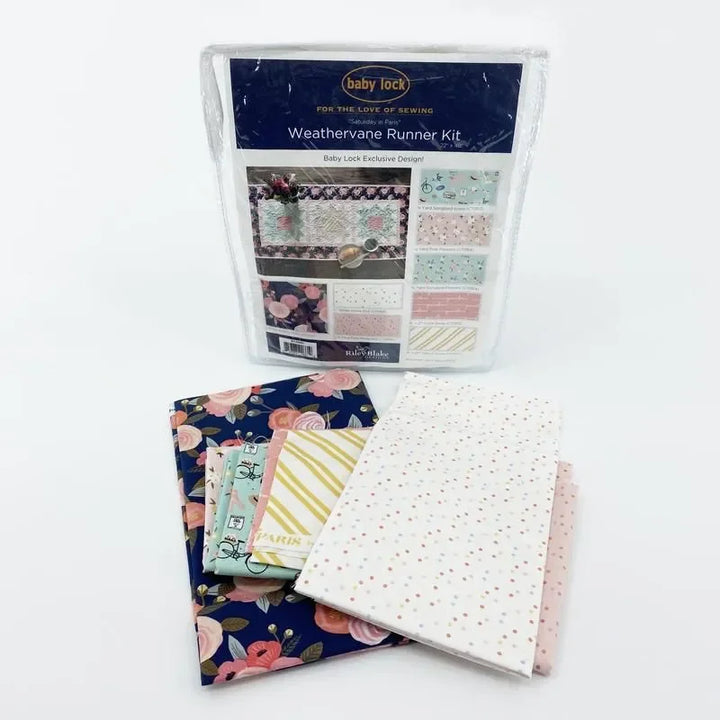 Weathervane Table Runner Project Kit featuring Saturday In Paris - Baby Lock & Riley Blake Exclusive
