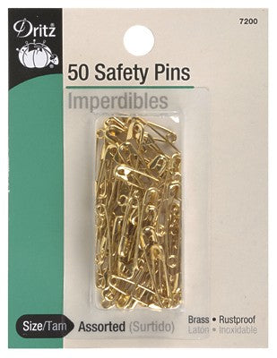 Safety Pins Assorted Size 00/0 50ct